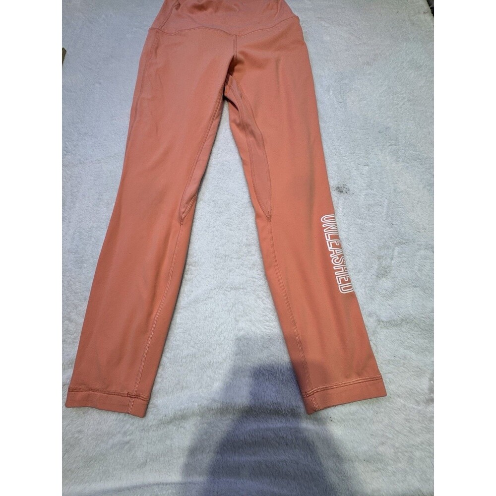 Lululemon‎ High-Rise Leggings Women 6 Coral Orange Yoga Pants Unleashed LWCTC5S
